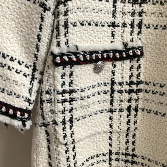 ZARA TWEED PLAID CHECK JACKET COAT 7834/644 - Picture 9 of 12